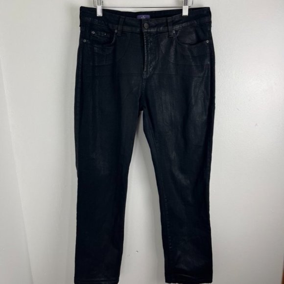 NYDJ Denim - NYDJ Black Waxed Skinny Jeans